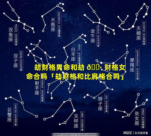 劫财格男命和劫 🌷 财格女命合吗「劫财格和比肩格合吗」